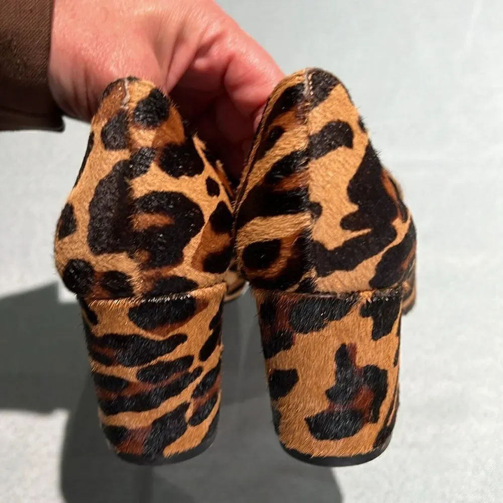 NEW Sole Society So-Marian Leopard Chunky Heels‎ 6.5 B38